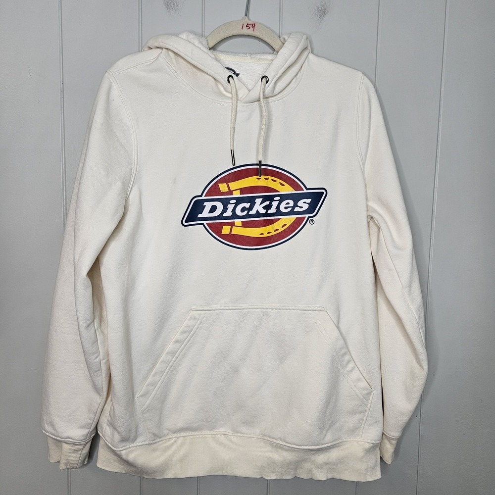 Dickies Off White Hoodie Size‎ Large Kangaroo Pocket